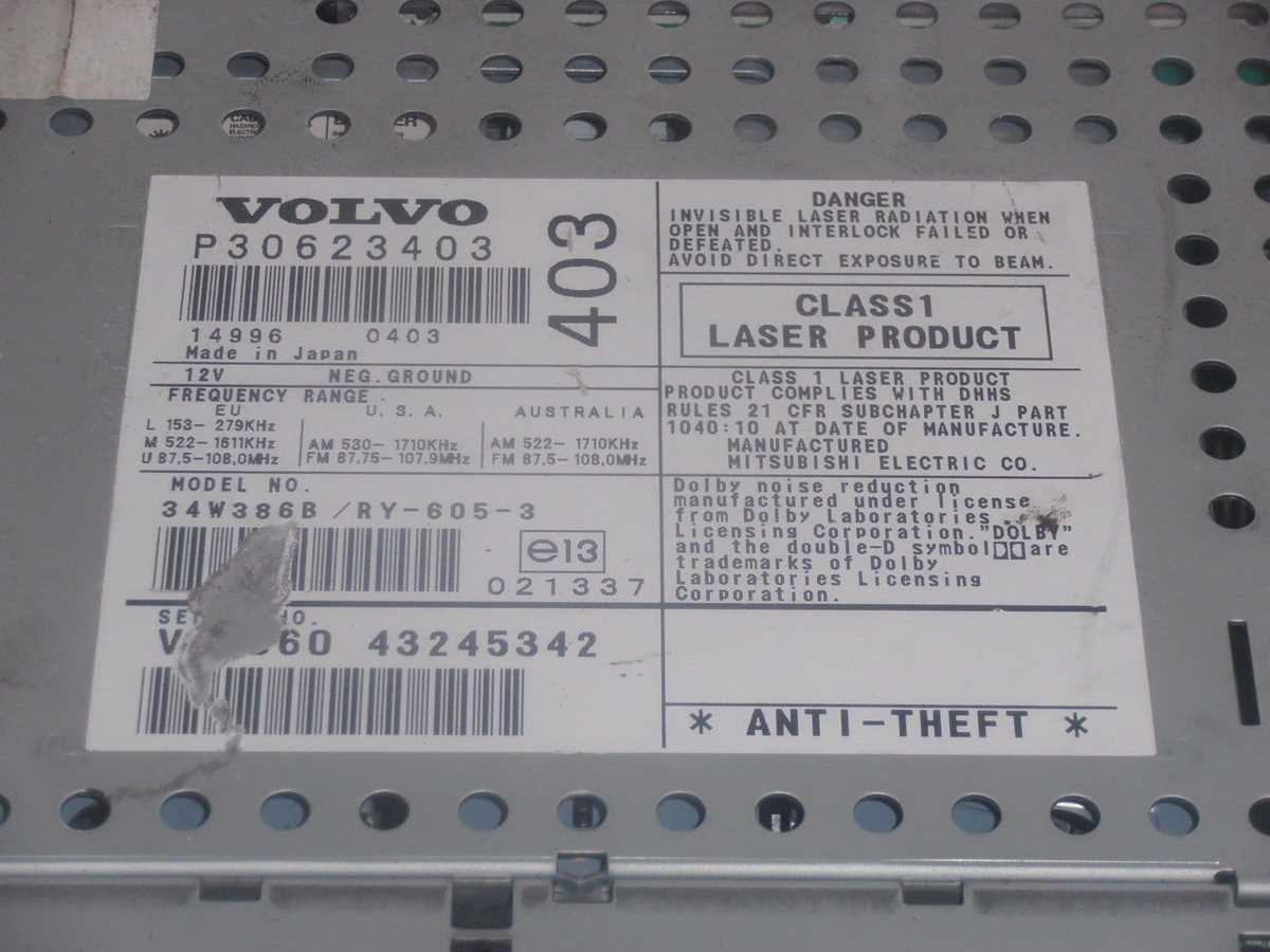 2004 volvo s40 radio wiring diagram