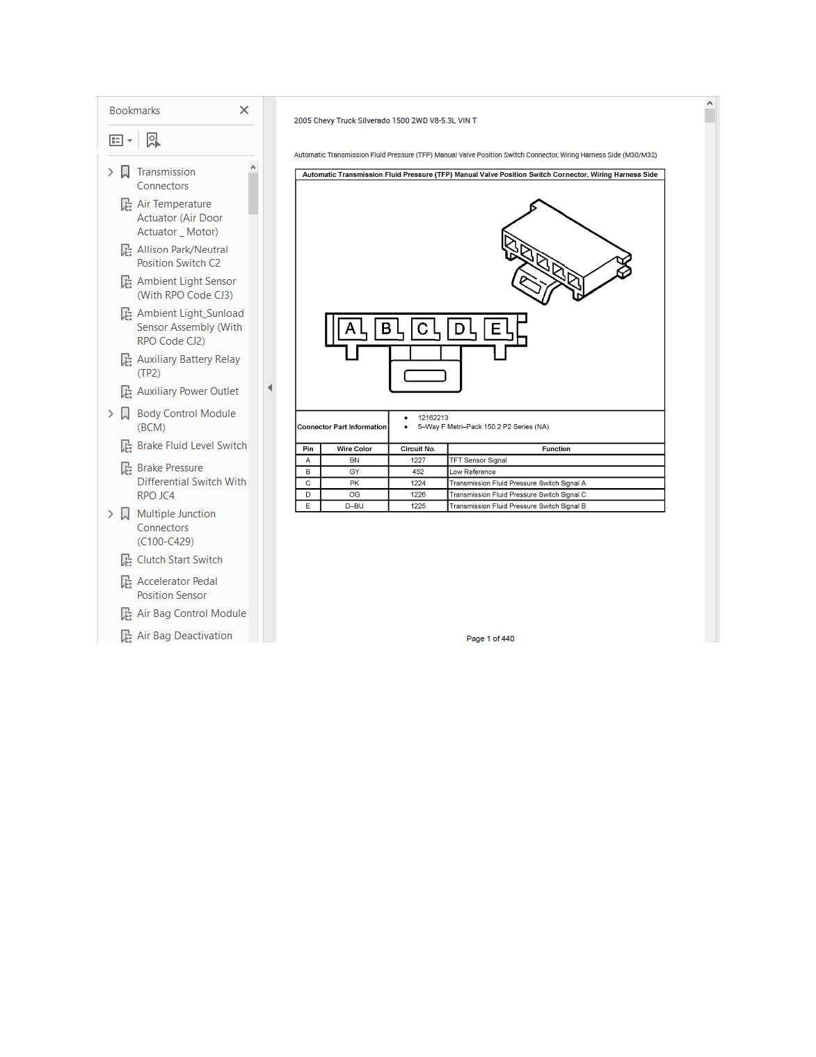 2005 chevy silverado 1500 radio wiring diagram
