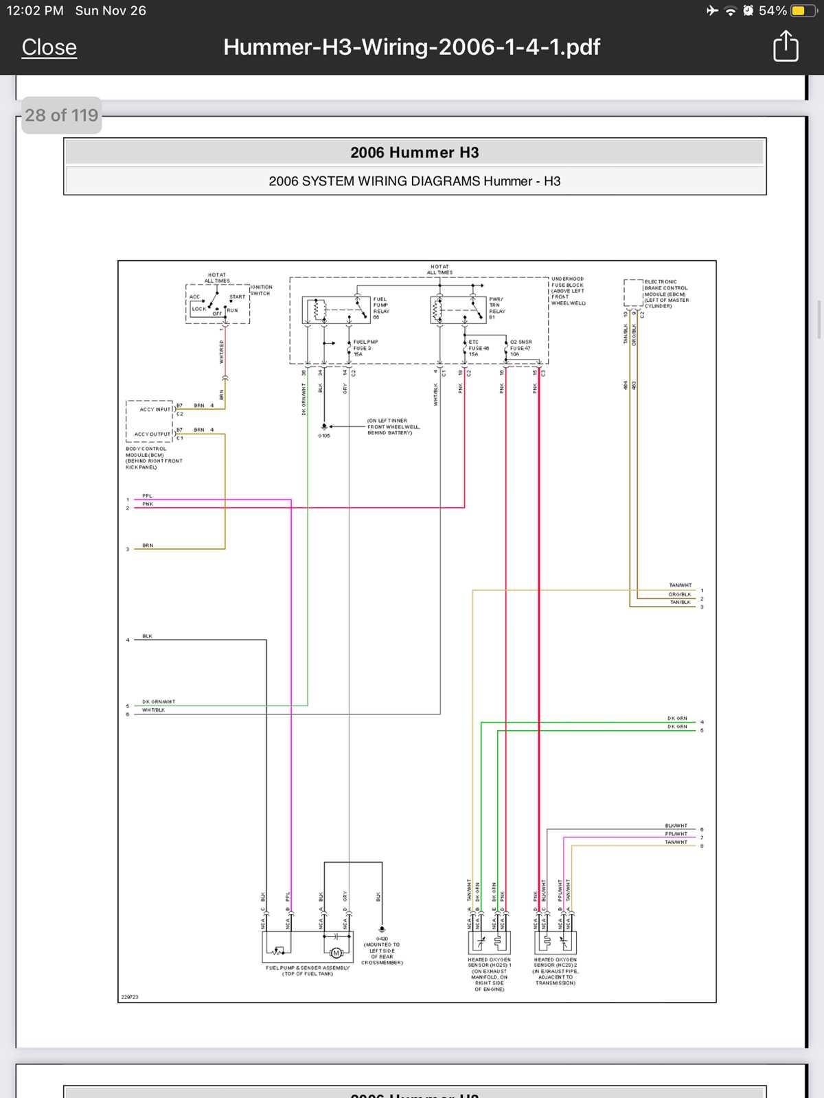2006 hummer h3 wiring diagram