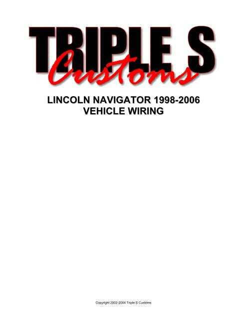 2006 lincoln navigator wiring diagram 2006 lincoln navigator wiring diagram