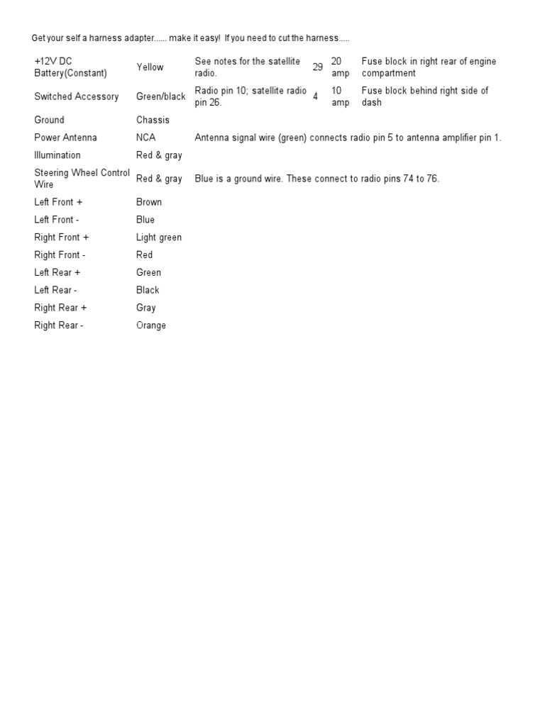 2007 nissan pathfinder radio wiring diagram