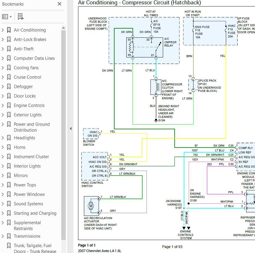 2007 chevy aveo stereo wiring diagram