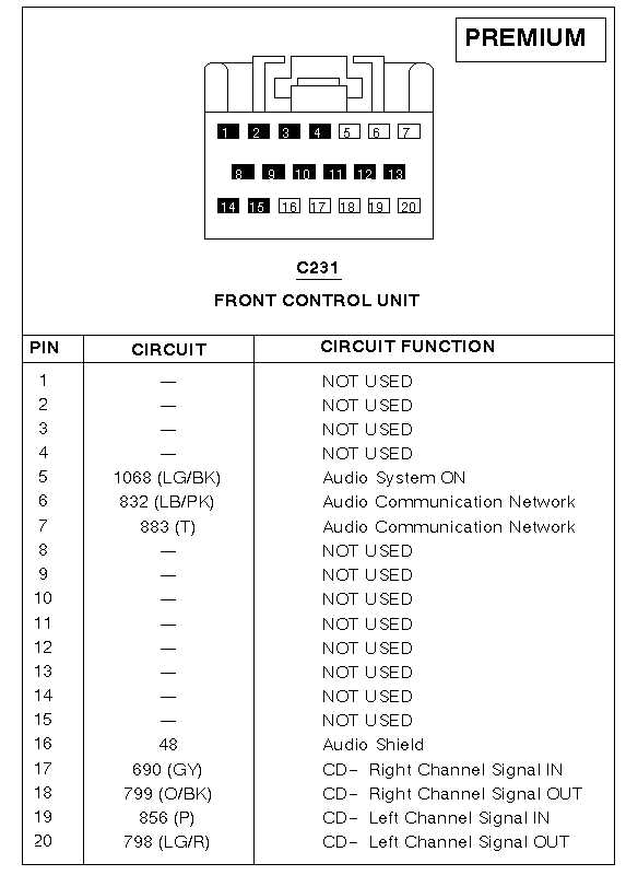 2010 ford escape radio wiring diagram