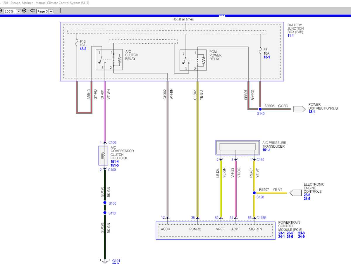 2012 ford escape ac wiring diagram