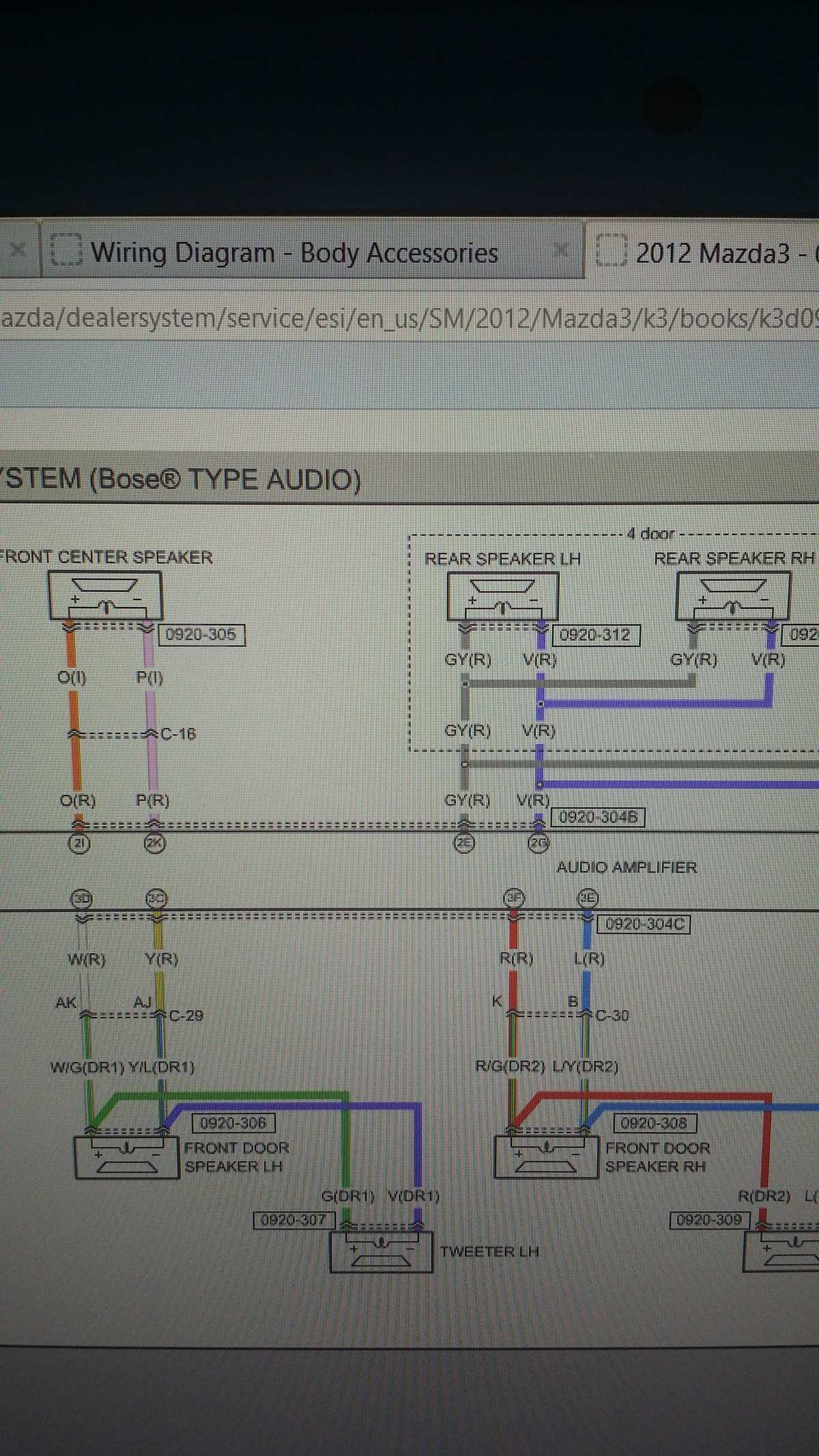 2012 mazda 3 wiring diagram