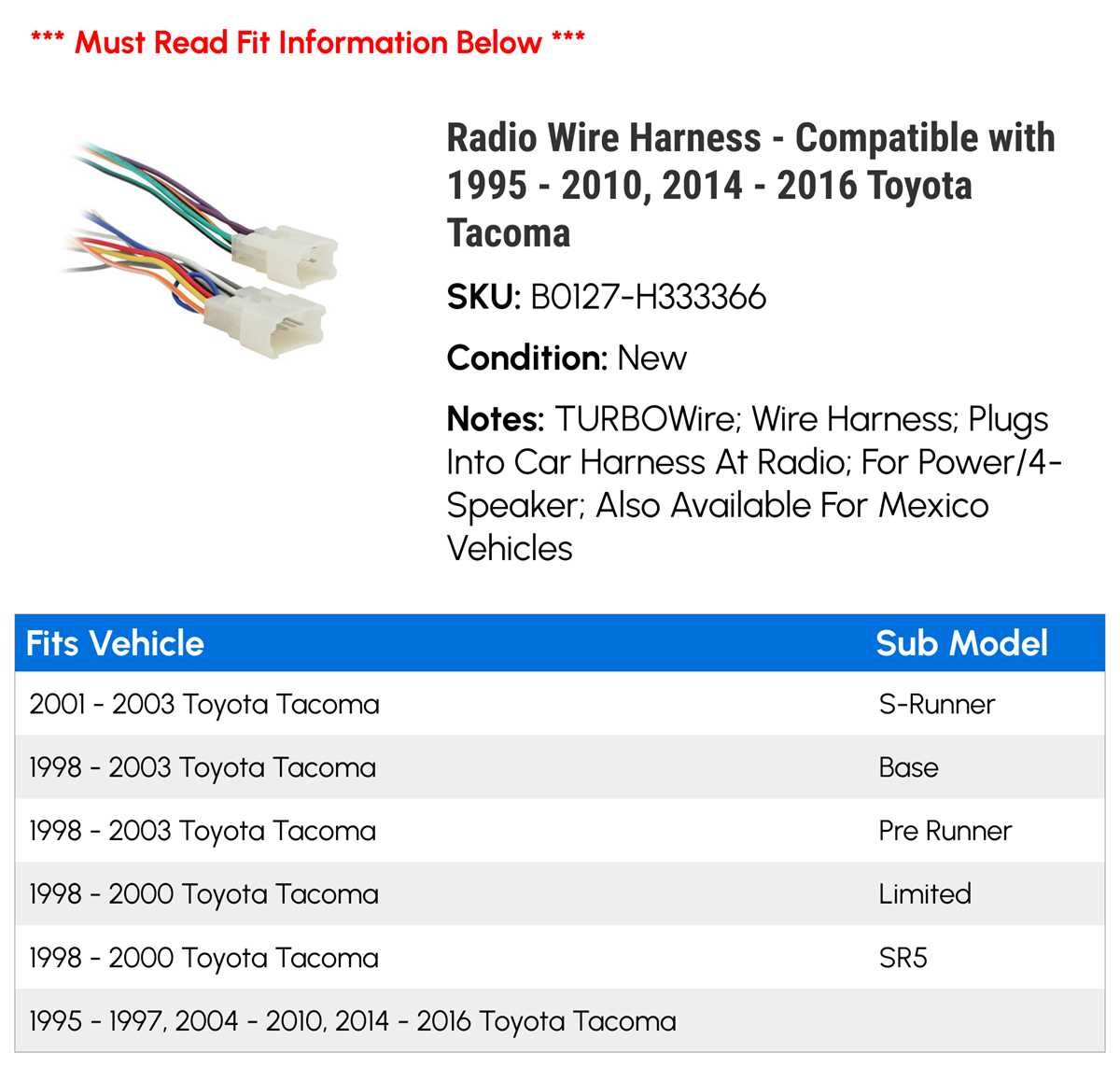 2012 toyota tacoma radio wiring diagram
