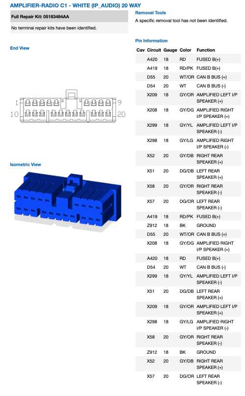 2016 chrysler 200 speaker wiring diagram