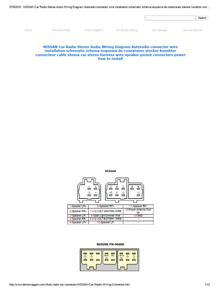2017 nissan altima speaker wiring diagram