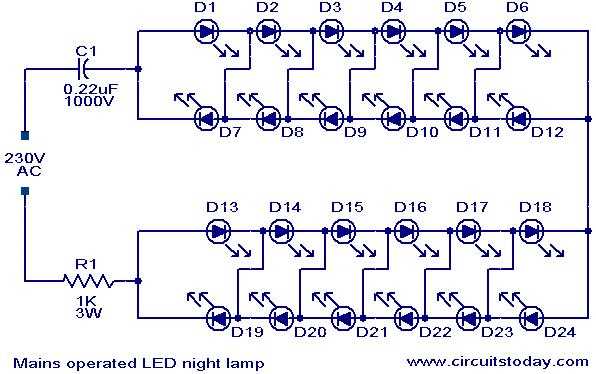 220v led bulb circuit diagram