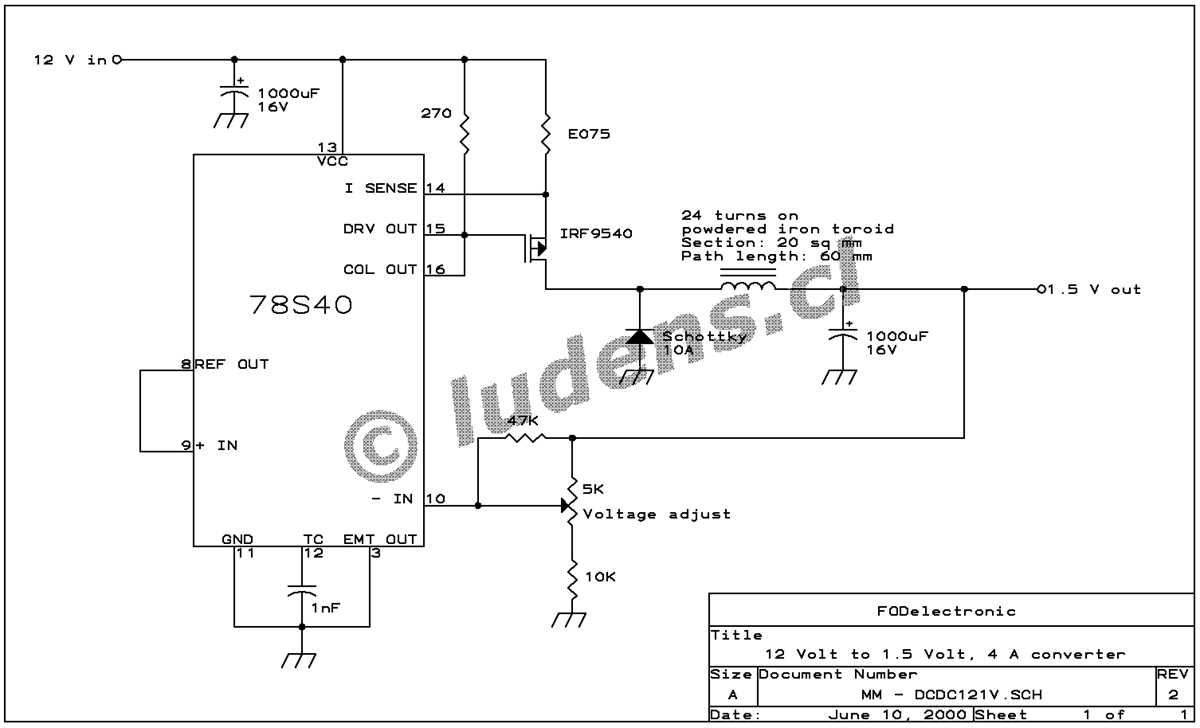 24 volt dc to 12 volt dc converter circuit diagram