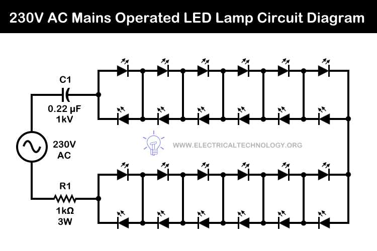 240v ac led circuit diagram