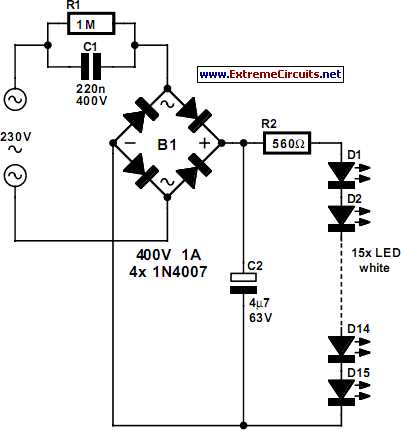 240v led circuit diagram