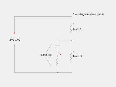 240v single phase motor wiring diagram