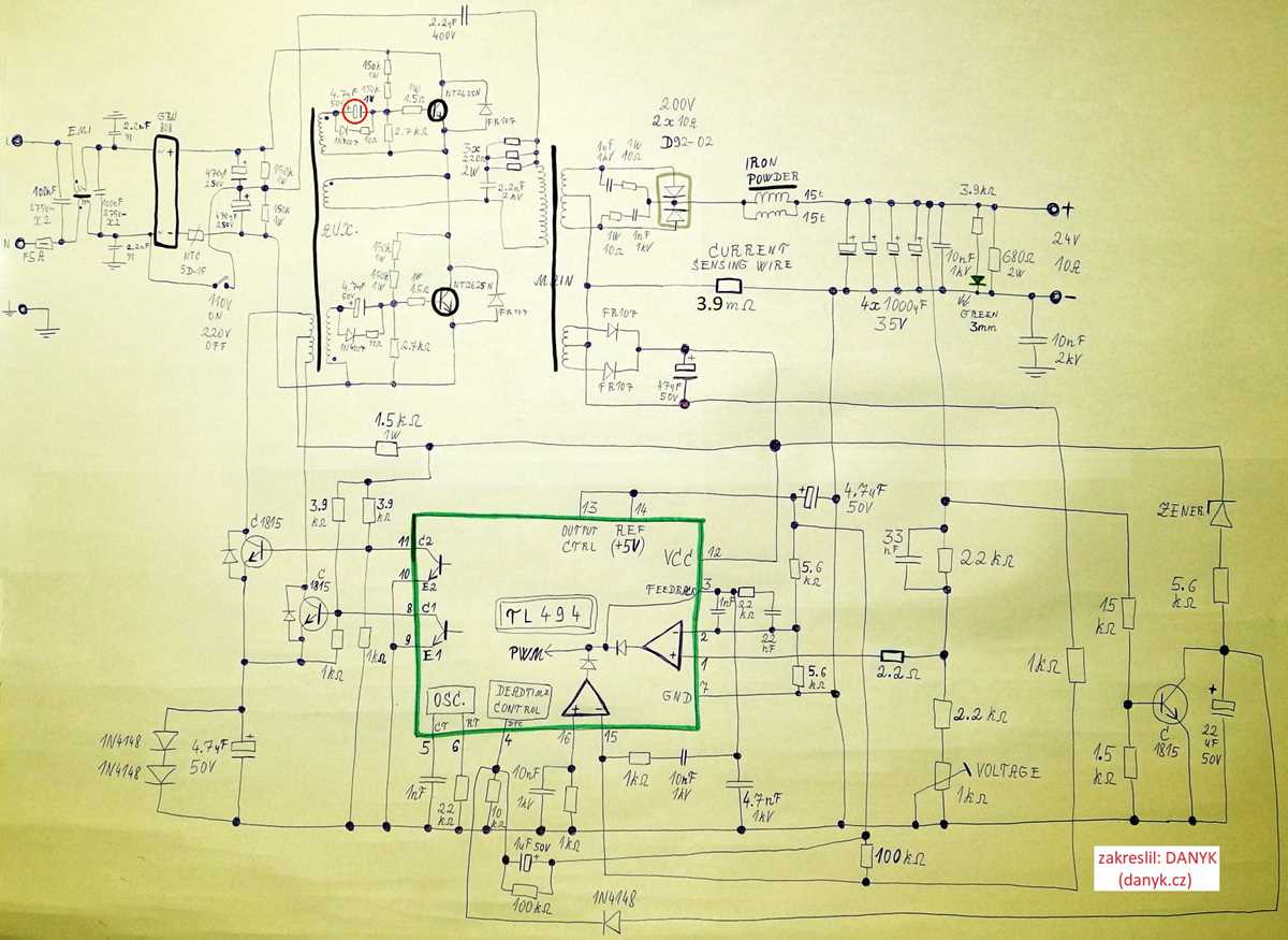 24v smps circuit diagram