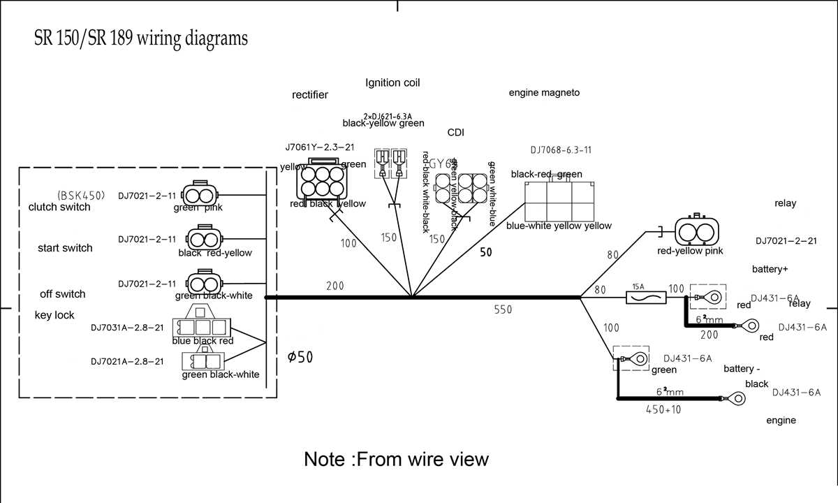 250cc wiring harness diagram
