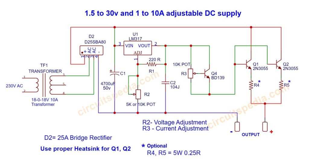 2n3055 amplifier circuit diagram