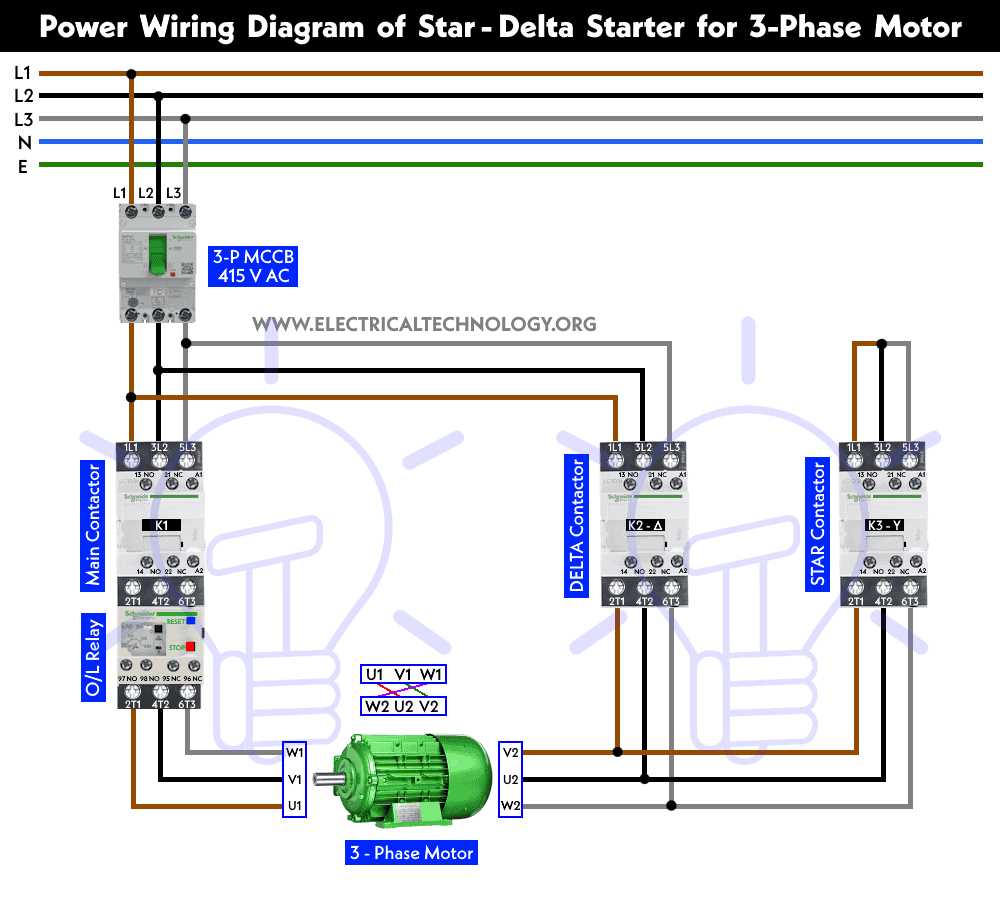 3 phase air compressor motor starter wiring diagram