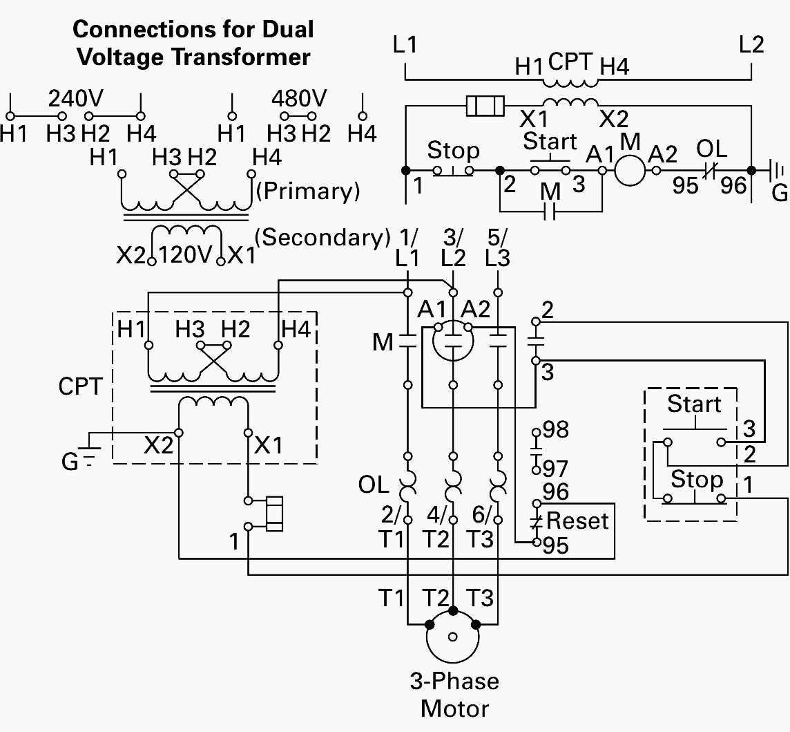 3 phase 480 to 240 transformer wiring diagram