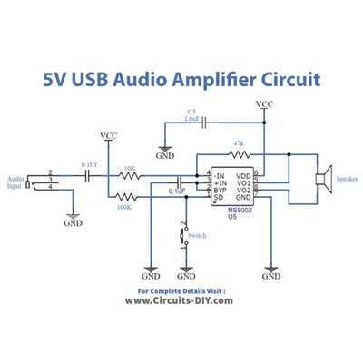 3v audio amplifier circuit diagram