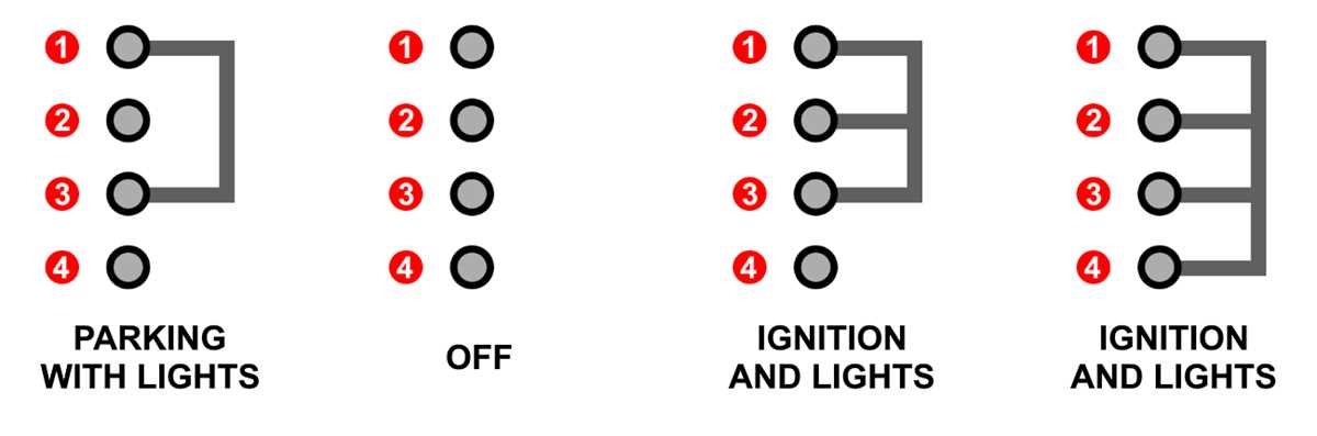 4 pin ignition switch circuit lucas key switch wiring diagram
