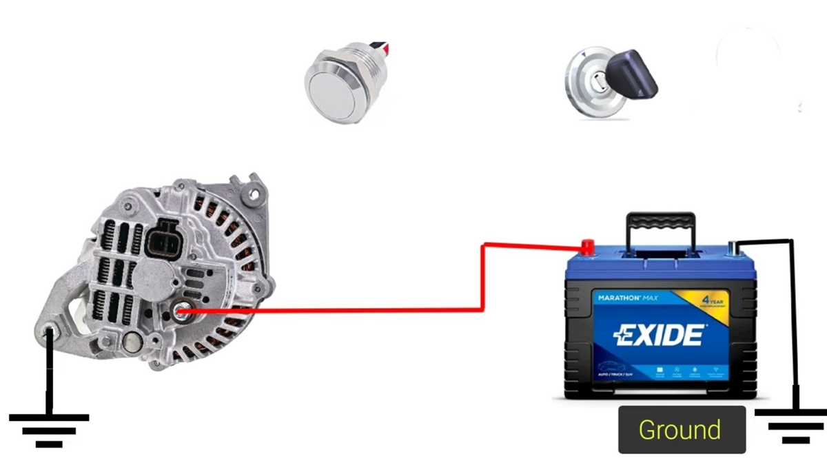 4 wire mitsubishi 4 pin alternator wiring diagram