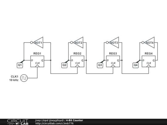 4 bit ring counter circuit diagram