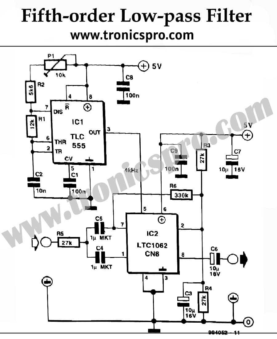 4558 low pass filter circuit diagram