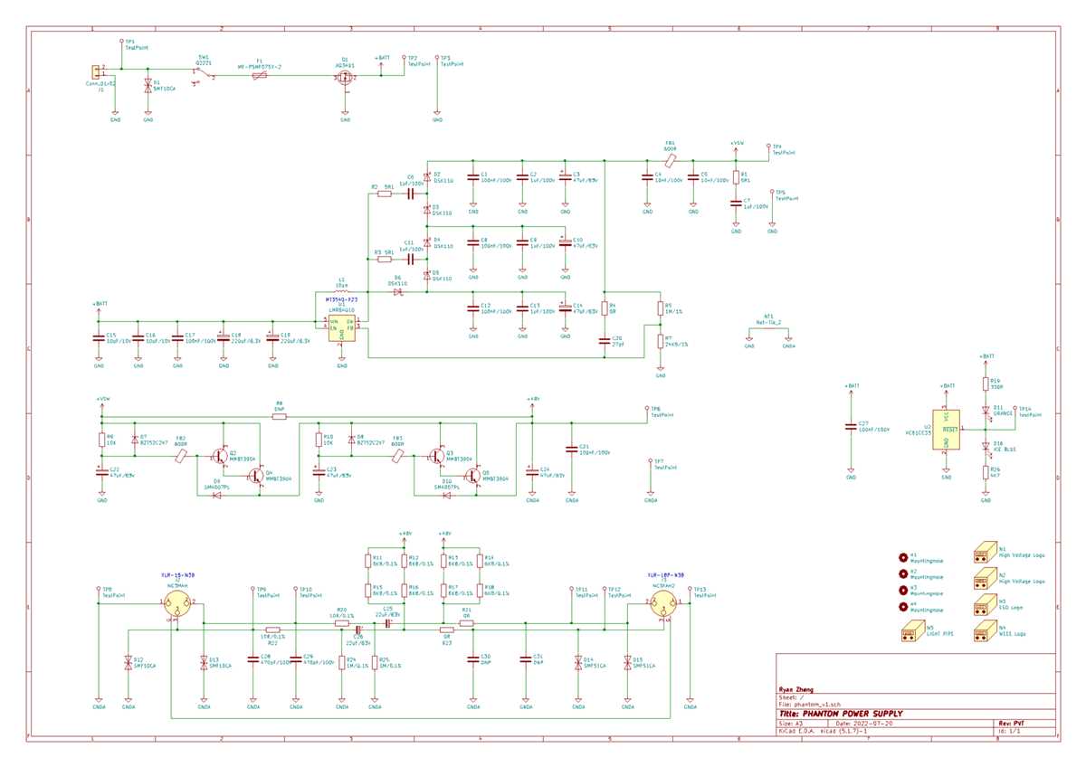 48v phantom power supply circuit diagram