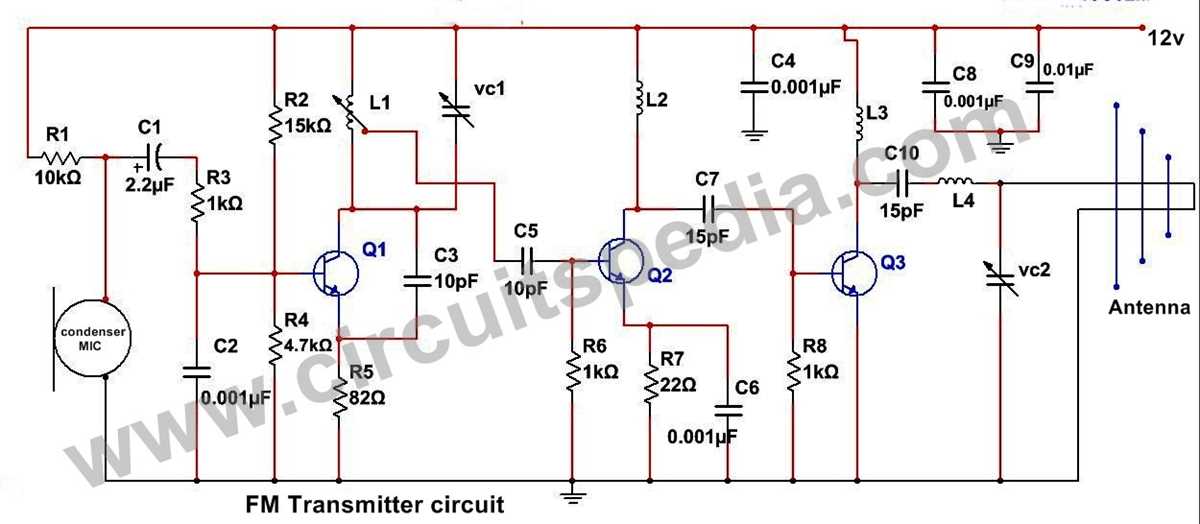 5 km fm transmitter circuit diagram