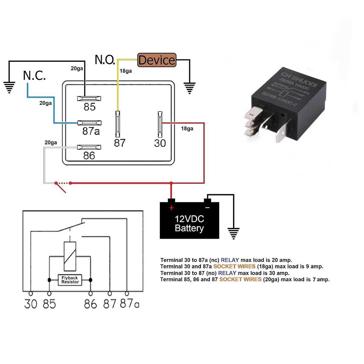 5 pin micro relay wiring diagram