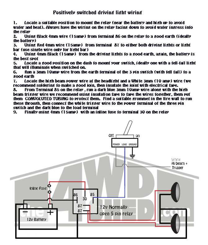 5 pin relay wiring diagram for lights