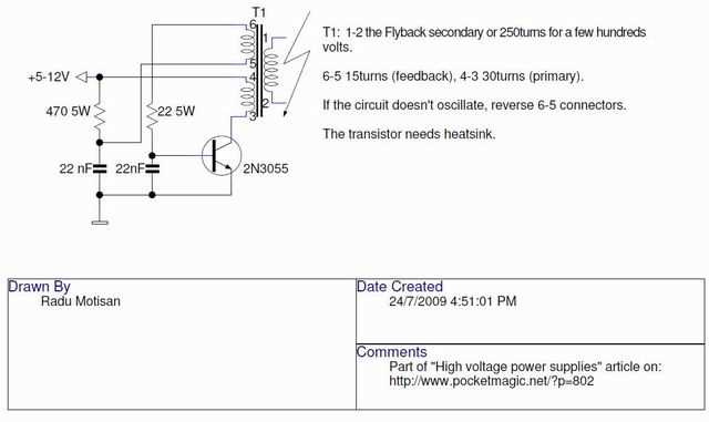 50 k ultra high voltage schematic diagram