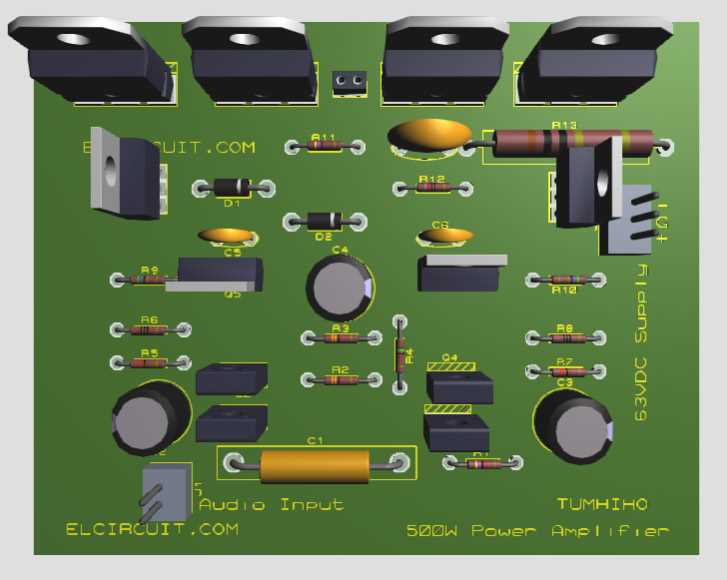 500 watts amplifier circuit diagram