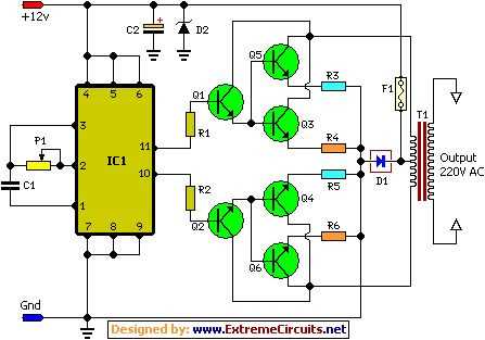5000 watts inverter schematic diagram