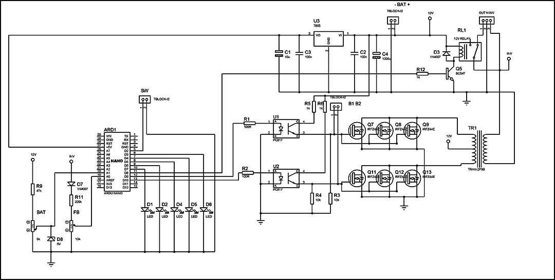 500w inverter circuit diagram