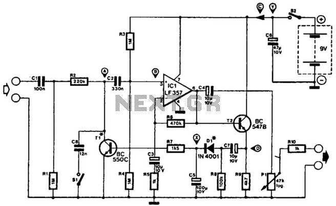 500w amplifier circuit diagram