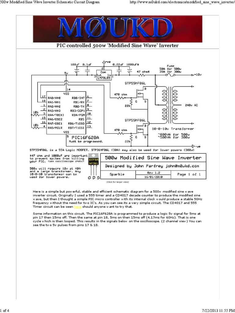 500w inverter circuit diagram