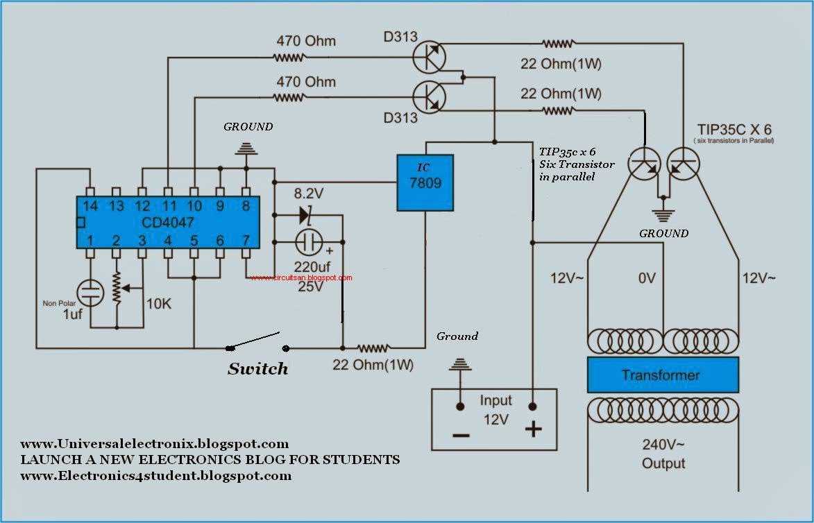 500w ups circuit diagram