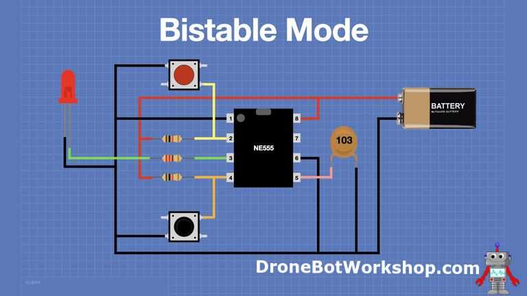 555 timer bistable circuit diagram