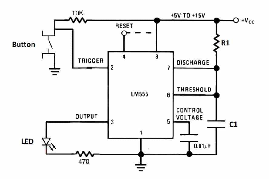 555 timer circuit diagram with potentiometer