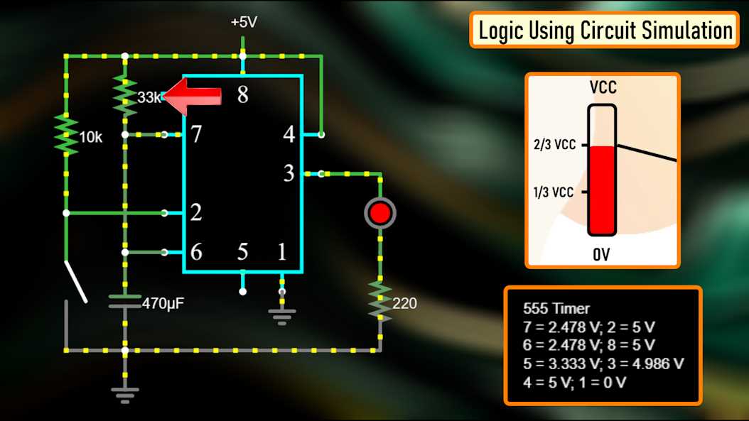 555 timer delay on circuit diagram