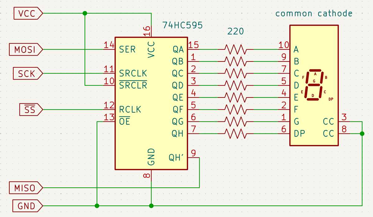 7 segment display circuit diagram