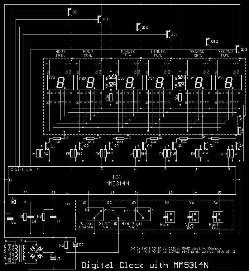 7 segment display digital clock circuit diagram 7 segment display digital clock circuit diagram