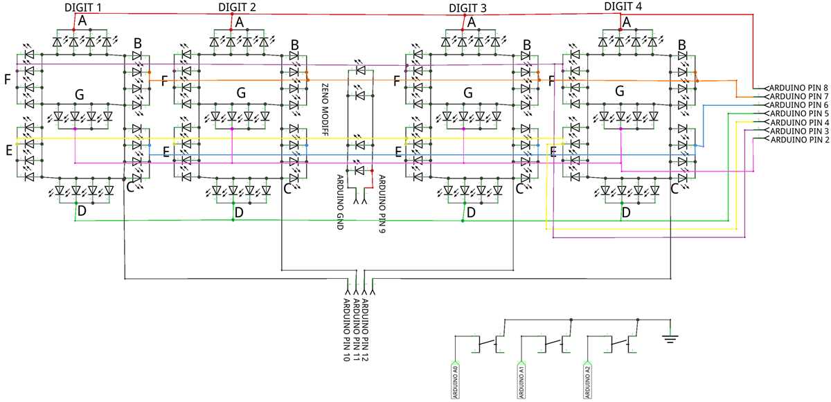 7 segment digital clock circuit diagram