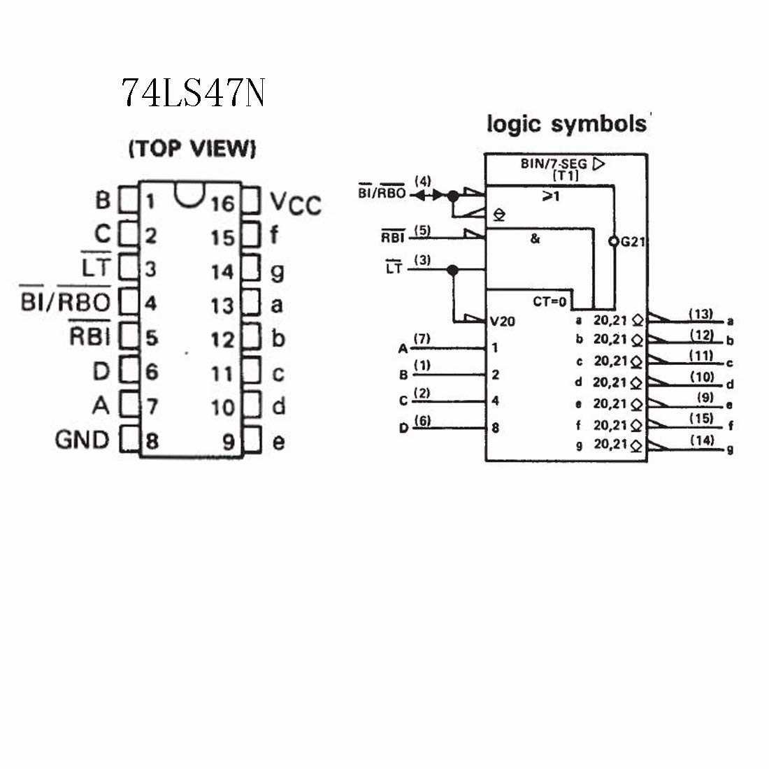 74ls47 circuit diagram