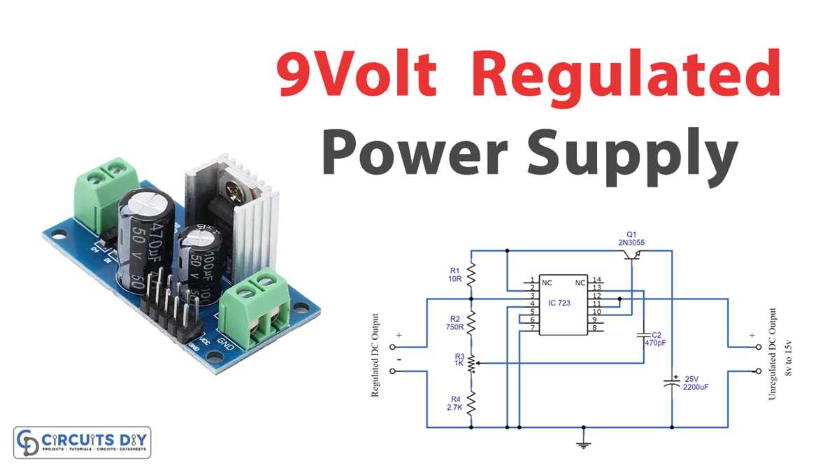 9 volts power supply schematic diagram