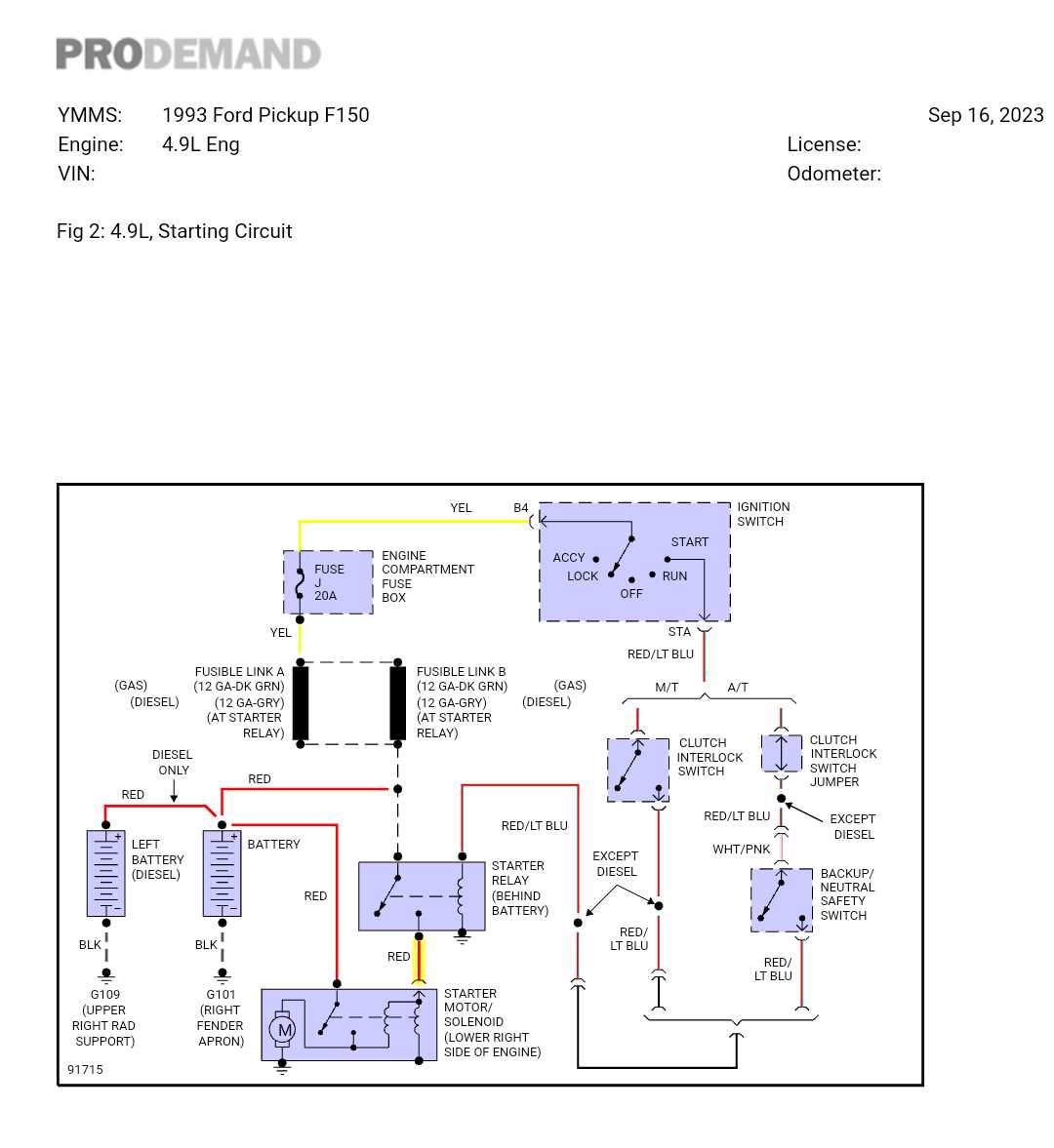 93 ford f150 radio wiring diagram