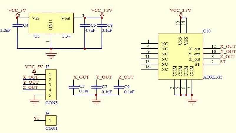 accelerometer sensor circuit diagram