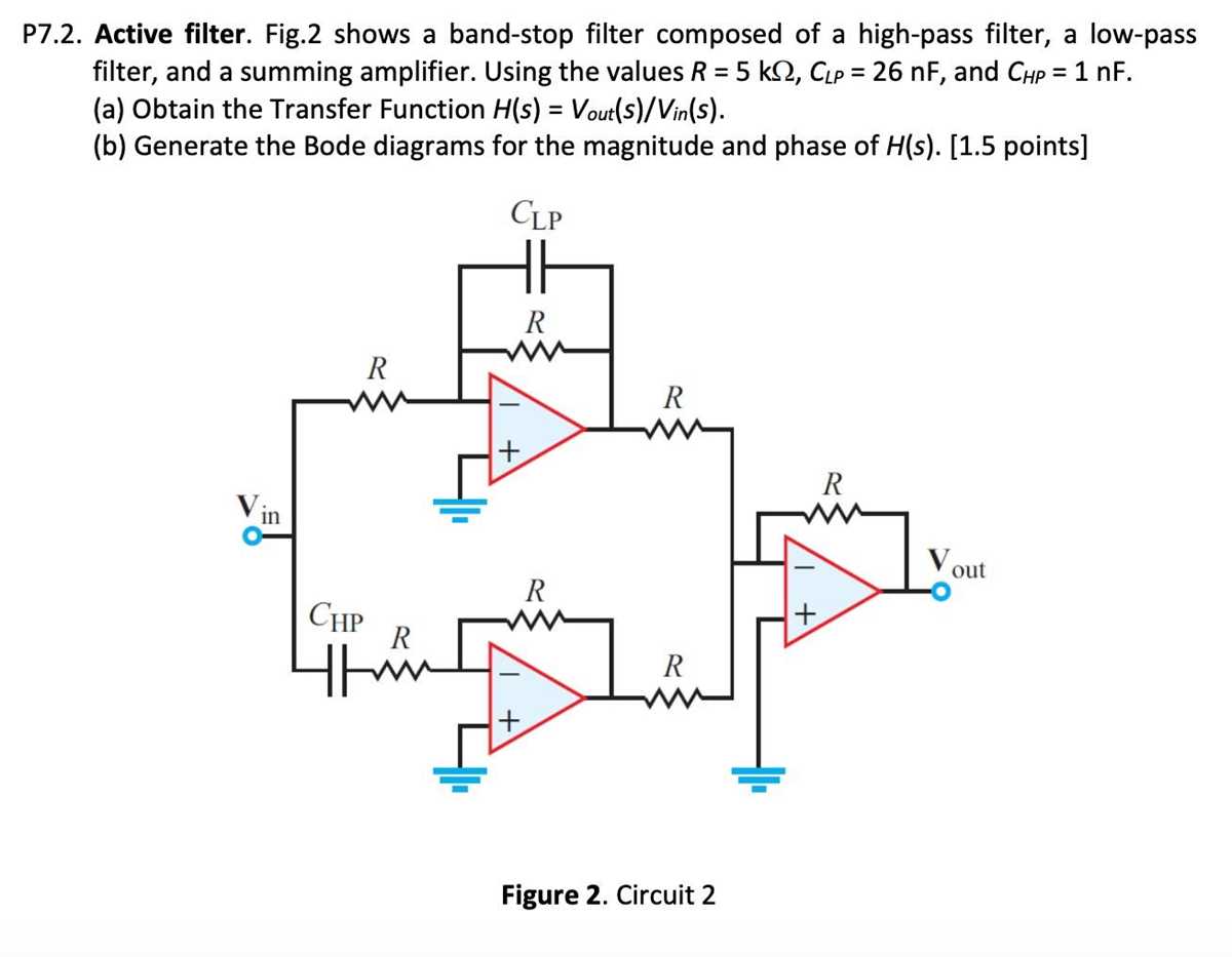 active band stop filter circuit diagram