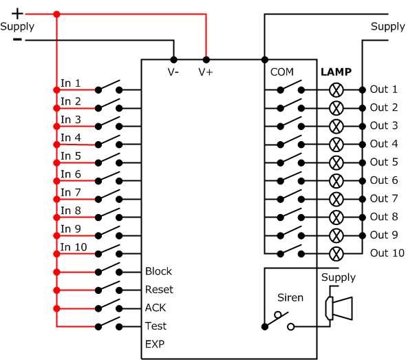 alarm annunciator circuit diagram
